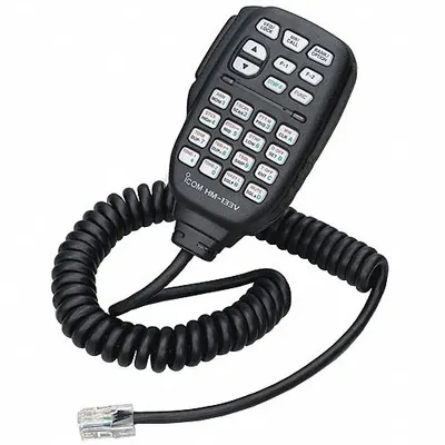 ICOM Speaker Microphone: Fits Icom, For 2300H/V8000 Series, 23 in Cord, Push To Talk - ICOM-Compatible Microphones & Speakers