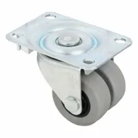 SHEPHERD CASTER Plate Caster: Swivel, No Brake, Rubber, 13/16 in Wheel Dia, 2 13/16 in Mounting Ht (MPN C0020120ZN-TPR01(GG))