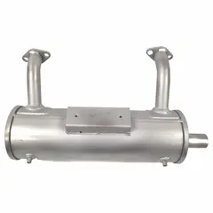 This muffler kit is designed to reduce exhaust noise on compatible Kohler engines. It fits models CH18-25, LH640-755, and series 620-730/740/750. Suitable for use in lawn tractors, zero-turn mowers, and other outdoor power equipment with PTO-side canister muffler systems.