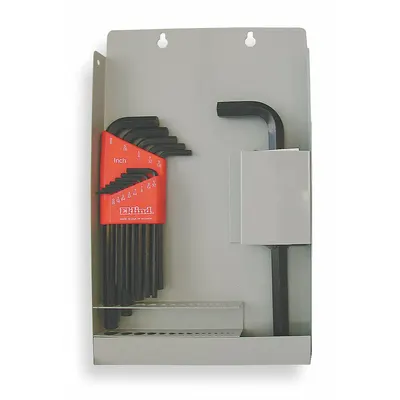EKLIND Hex Key Set: 11 - 15 Pieces, Hex-L Long, L, SAE, Std End, Long, 14 Pieces - L-Shaped Hex Key Sets