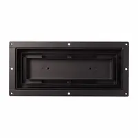 Floor Register: Ceiling/Floor/Wall, 2 7/8 in H, 8 7/8 in W, Decorative, Powder Coated, Black (MPN FLUSH4X10BLK-HP)
