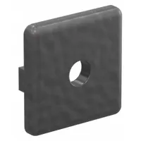 End Cap: 15 Series, Inch, 1 1/2 in x 1 1/2 in x 1 1/2 in, Black, Plastic, Unfinished, Single (MPN 15AC7925)