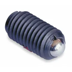 Hex-drive ball plunger with steel body and stainless steel ball, M4x0.7 thread, 4 mm body diameter, supplied in a 10-pack. The spring-loaded ball provides controlled locating, detent, or indexing force in jigs, fixtures, and assembly tooling. Hex drive allows installation with a standard hex key.