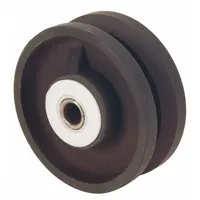 APPROVED VENDOR Track Wheel: 4 in Wheel Dia., 2 in Wheel Wd, 800 lb Load Capacity, Iron, Roller