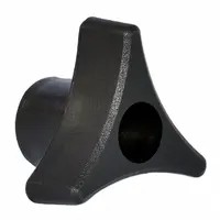 INNOVATIVE COMPONENTS Hand Knobs: 3 Point, Steel/Zinc, M8 Thread, 32 mm Dia, Black (MPN 20126926)