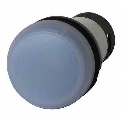 EATON Flush Panel Light: 22 mm Panel Mounting Hole Dia, LED, White, Flush Head - LED Indicator Pilot Lights
