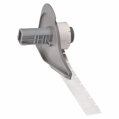 BRADY M7-7-498 Vinyl Wraparound Label, 1/2 in x 1/2 in, Black on White - Brady Precut Label Rolls