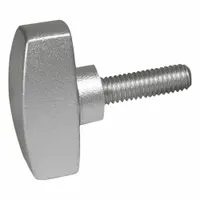 This corrosion-resistant wing knob features a stainless steel construction with an M5 threaded stud and 10 mm thread length. The 1.02-inch diameter wing design allows for tool-free manual clamping, fastening, and adjustment in industrial machinery and panel enclosures