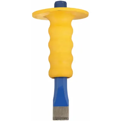 DASCO PRO Cold Chisel: Steel, 1 in Blade Wd, 8 in Overall Lg, Cushioned Grip - Hand-Guarded Cold Chisels