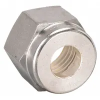 This HAM-LET compression fitting nut is part of the Let-Lok series, designed for double-ferrule connections on 3/8 in OD stainless steel tubing. Made of stainless steel, it is compatible with Swagelok fittings and used in industrial fluid systems requiring leak-tight seals