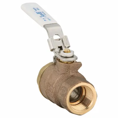 APOLLO Manual Two-Way Ball Valve: 3/4 in Size, Brass/Bronze, Straight, FNPT x FNPT - Bronze Ball Valves