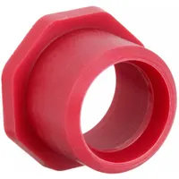 Pipe Straight: Polyvinylidene, 3/4 in x 1/2 in Fitting Pipe Size, Schedule 80, Female Male, Red (MPN 6518-3/4x1/2)