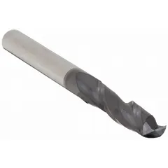 General purpose carbide square end mill with AlTiN coating for heat and wear resistance. Two-flute design with 1/2" cutting diameter, 2" length of cut, and 4" overall length. Suitable for slotting, profiling, and general milling in ferrous and non-ferrous materials.