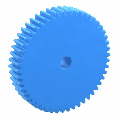 KHK GEARS Hubless Spur Gear: Module m 2.5, 50 Teeth, 15 mm Bore Dia, Nylon, 20° Pressure Angle - Hubless Metric Spur Gears