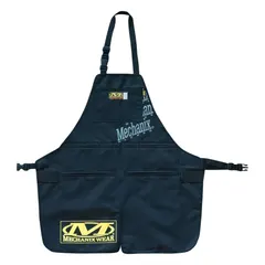 This general-purpose tool apron is constructed from nylon with padded support for comfort during extended use. It features two pockets for organizing hand tools and accessories, accommodating waist sizes from 28 to 44 inches. Suitable for light maintenance, assembly, and repair tasks in industrial and commercial settings.