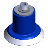 SMC Vertical Vacuum Inlet: Flat, M5 x 0.8 Vacuum Port, 25 mm Pad Dia, Food Grade Silicone Rubber, 40 (MPN ZP3P-T25PTSF-A5)