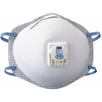 This NIOSH P95-rated disposable respirator features an exhalation valve, a metal nose clip, and a dual non-adjustable headstrap. It provides protection against certain oil and non-oil based particulates in industrial environments. The standard face seal and medium size ensure a secure fit. Sold in a 10-pack