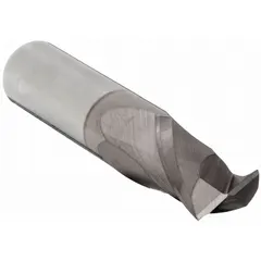 General purpose carbide square end mill with TiCN coating for increased hardness and wear resistance. Two-flute design with 11/64" cutting diameter, 5/16" length of cut, and 2" overall length. Suitable for milling ferrous and non-ferrous materials in industrial manufacturing and maintenance applications.