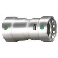 VIEGA MEGAPRESS Crimp Coupling Fitting: 1 1/2 in Pipe x 1 1/2 in Pipe Size, Press-fit x Press-fit (MPN 90300)