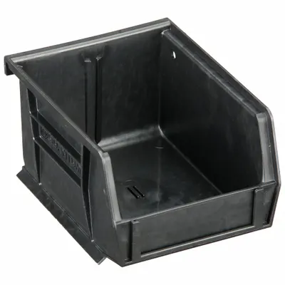 QUANTUM STORAGE SYSTEMS Conductive Bin: 4 1/8 in x 5 3/8 in x 3 in, Black - ESD Static-Control Plastic Bins