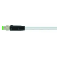 Cordset: M8 Male Straight X Bare Wire, 4 Pins, Gray, PUR, 7.5 m Cable Lg, 24 AWG Wire Size (MPN 7000-08011-2310750)