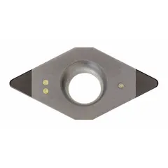 Diamond indexable turning insert for precision machining of non-ferrous materials. Designed for fine finishing cuts in turning, facing, and boring operations on CNC lathes.