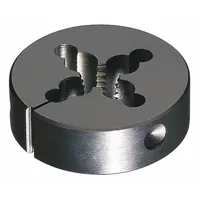 CLE-LINE Round Threading Die: 3/8"-24 UNF, 1 in OD, Adj, Carbon Steel (MPN C65160)