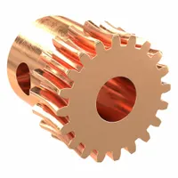 Worm Wheel: Reduction Ratio 20, Module m 0.5, Right Hand, 20° Pressure Angle, Bronze (MPN BG0.5-20R1)