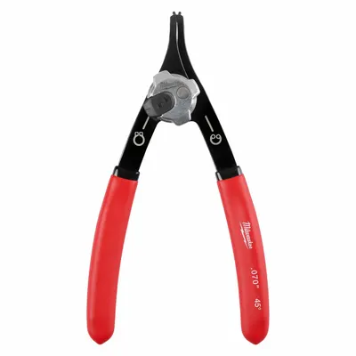 MILWAUKEE Retaining Ring Plier: Convertible/Internal/External, For 1 1/16 in to 1 3/4 in Bore Dia - Convertible Retaining-Ring Pliers