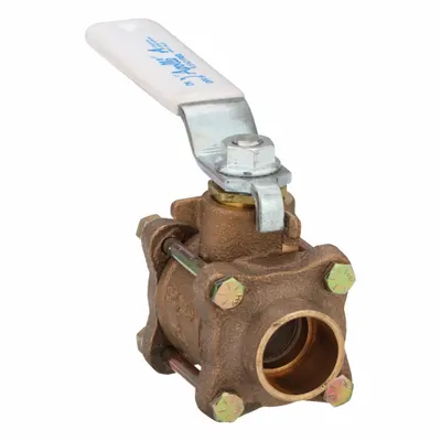 APOLLO Manual Two-Way Ball Valve: 1 in Size, Bronze, Straight, Sweat x Sweat - Bronze Ball Valves