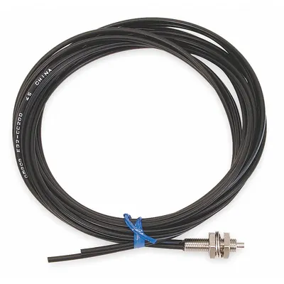 OMRON Coaxial Fiber Optic Cable: Diffuse, M6 Screw, 2 m Cable - Fiber-Optic Sensor Cables