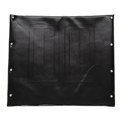 This ALCO embossed back upholstery is a vinyl replacement seat back for wheelchairs, sized 24 inches wide by 18 inches high. It includes attaching hardware for installation. Compatible with Theradyne brand wheelchairs.