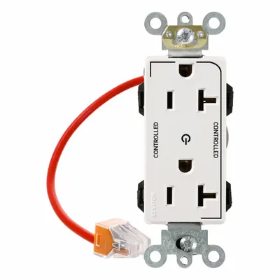 LEVITON Plugs and Receptacles: Duplex, 5-20, White, 125V AC, 20 A, 2 Pole / 3 Wire (MPN M1636-2SW) - General Purpose Receptacles