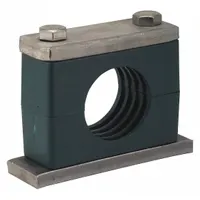 ZSI Vibration-Dampening Beta Clamp: Ribbed Bore, 304 Stainless Steel Clamp, Polypropylene Cushion (MPN H3011S-SS)