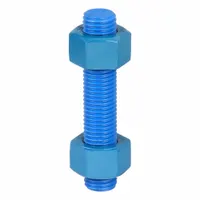 USA FASTENER Fully Threaded Stud: 7/8"-9 Thread Size, Steel, Grade B7, PTFE Coated, 20 PK (MPN B7-.875-4.75-20)