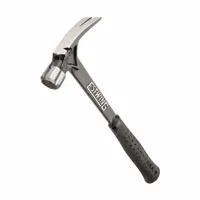 Claw Hammer: Steel, Plain Grip, Steel Handle, 19 oz Head Wt, 16 in Overall Lg, 1 1/2 in Face Dia (MPN EB-19SM)