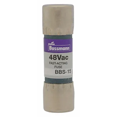 BUSSMANN Fuse: BBS Series, Midget, Fast-Acting, 600 mA, 600 V AC - Fast-Acting Cylindrical Fuses