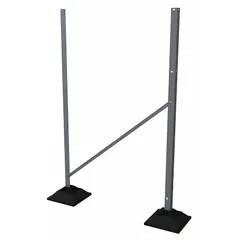 Aluminum rooftop leg kit with 36 in overall width and 500 lb load capacity. Used to support HVAC equipment, ductwork, or other mechanical loads on flat roofs, elevating equipment above the roof surface for drainage and maintenance access.