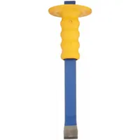 Cold Chisel: Steel, 1 1/4 in Blade Wd, 12 in Overall Lg, Cushioned Grip, Includes Handguard (MPN G337)