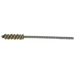Brass fill blind hole-cleaning brushes for soft metals. Each brush has a 1/4 in diameter, 0.004 in fill diameter, and 1/8 in stem diameter. Supplied in a 10-pack for cleaning blind holes in soft metals without scratching surfaces.