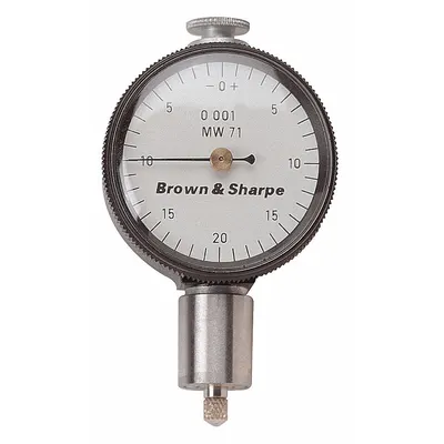 TESA BROWN & SHARPE Dial Indicator - Lug Back: 0 in to 0.25 in, Inch, Plunger - Continuous Reading Back Lug Dial Indicators