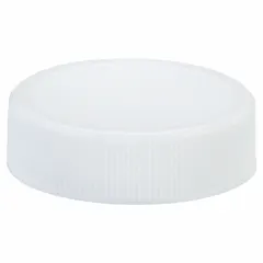 White polypropylene screw cap with 28-410 mm closure size and F217 liner. Supplied in a pack of 2,700 closures. Suitable for general-purpose sealing of containers in laboratory, industrial, and chemical storage applications.