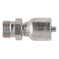 PARKER Hydraulic Crimp Fitting: Steel x Steel, Straight, -4 For Hose Dash Size, Male x Genderless (MPN 1D243-10-4)