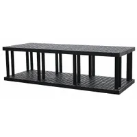 STRUCTURAL PLASTICS Plastic Shelving: 96 in x 36 in, 27 in Overall Ht, 2 Shelves (MPN S9636B)