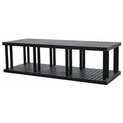 STRUCTURAL PLASTICS Plastic Shelving: 96 in x 36 in, 27 in Overall Ht - High-Durability Fixed Press-Fit Stationary Plastic Shelving
