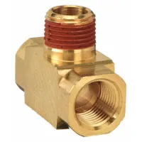 PARKER Metal Pipe Tee: Tee, 1/4 in x 1/4 in x 1/4 in, 1,000 psi, 2 17/64 in Lg, C37700 Brass (MPN VS2224P-4)