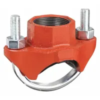 GRUVLOK Clamp Coupling: Clamp Tee, 4 in x 1 1/2 in x 2 in, Ductile Iron, EPDM Seal, 300 psi @ 150° F (MPN 0390171262)
