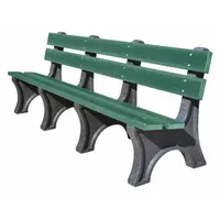ULTRASITE Outdoor Bench: Colonial, 96 in Overall Lg, 33 1/2 in Overall Ht, Green, Black (MPN PB 8GRECOLE)