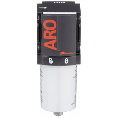 ARO Pneumatic Oil Filter: Coalescing, 1/4 in NPT, 0.3 micron, 49 cfm, 250 psi Max Op Pressure - ARO FRL Air Filters