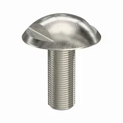 316 stainless steel truss-head panel screw with spanner drive, M6x1.00 thread, 16 mm length, and 10 mm width across flats. Plain finish. Used for panel fastening in environments requiring corrosion resistance and cleanability.